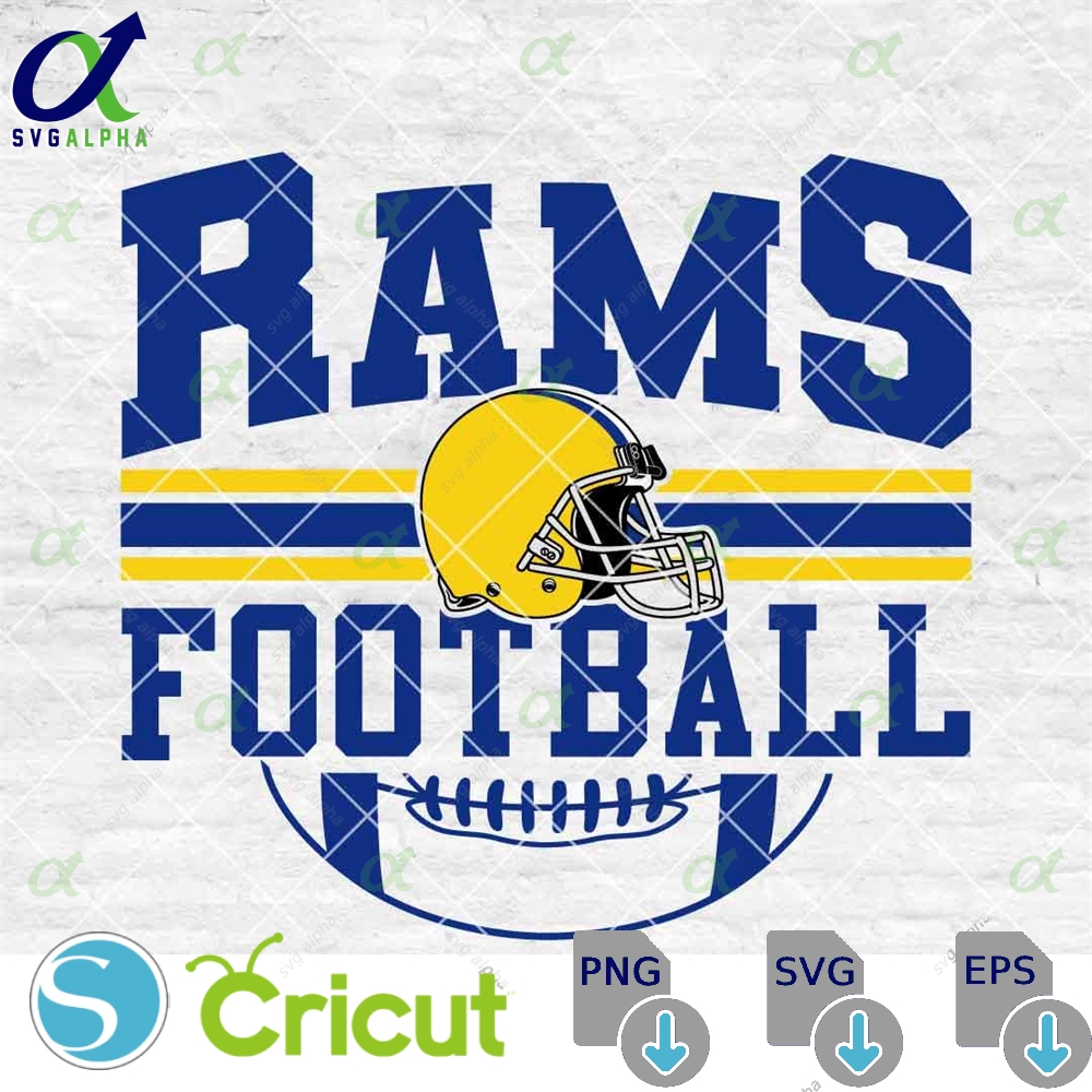 Rams Football Svg Football Svg Sports Svg Football Shirt Sublimation Designs Png Dxf Jpg Eps